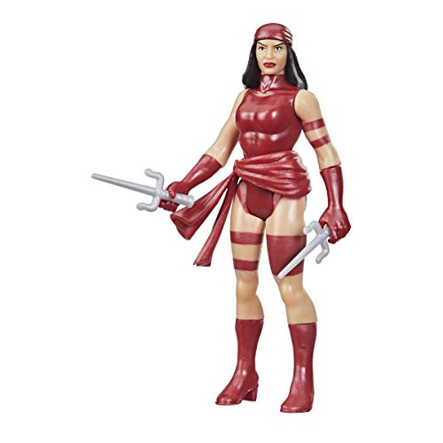 Figura de acción de 9,5 cm de Elektra Retro 375 Collection de Hasbro Marvel Legends