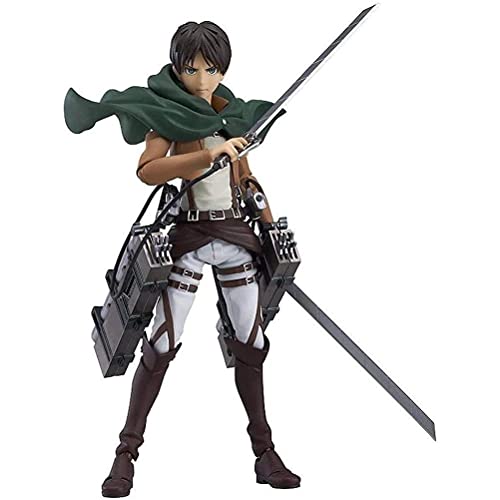 Figura de Ataque a Titán Eren Yeager Figuras Cosplay Anime Juguetes de PVC Coleccionable Figura de Acción Modelo Adornos de Dibujos Animados Muñeca Juguetes para Niños Regalo