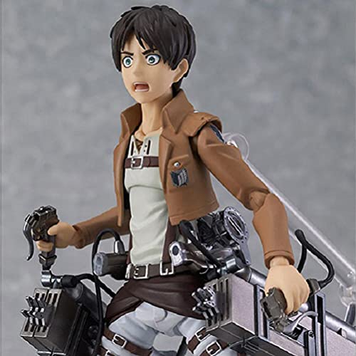 Figura de Ataque a Titán Eren Yeager Figuras Cosplay Anime Juguetes de PVC Coleccionable Figura de Acción Modelo Adornos de Dibujos Animados Muñeca Juguetes para Niños Regalo