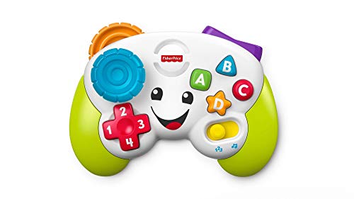 Fisher-Price- Laugh and Learn Controlador de Juego, Color Blanco, Rojo, Azul, Amarillo, 10 x 15 x 5 cm (Mattel FWG12)