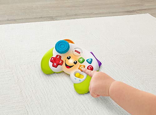 Fisher-Price- Laugh and Learn Controlador de Juego, Color Blanco, Rojo, Azul, Amarillo, 10 x 15 x 5 cm (Mattel FWG12)