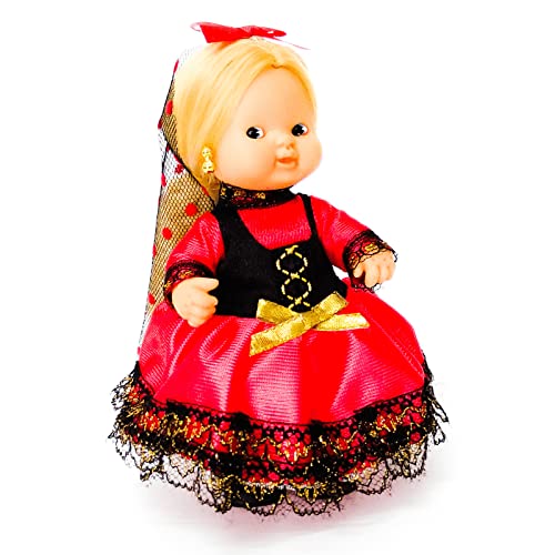 Folk Artesanía Vestido y complementos Regional típico Piconera Goyesca Cádiz Madrid muñeca Barriguitas de Famosa. Fabricado en España Muñeca no incluida