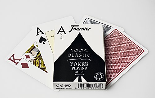 Fournier 1028935 Baraja de Poker Profesional, 100% Plástico, Modelos/colores surtidos