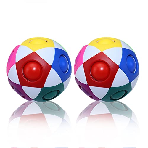 Freljorder Magics Rainbow Ball, Fidget Ball Speed ​​3D Ball Juguetes educativos Rompecabezas para niños Adultos