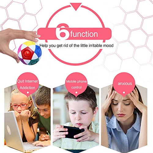 Freljorder Magics Rainbow Ball, Fidget Ball Speed ​​3D Ball Juguetes educativos Rompecabezas para niños Adultos