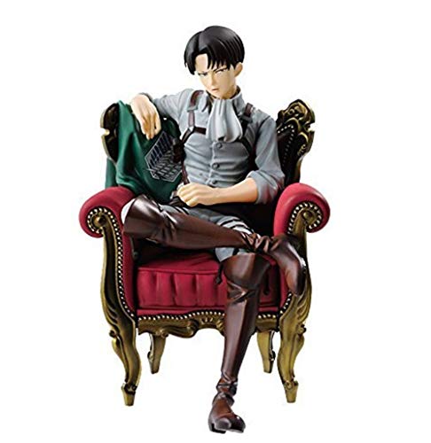 From HandMade Figura Figura de acción de Ataque En Titán Figura Levi Ackerman Sofá Postura sentada Figura Animado