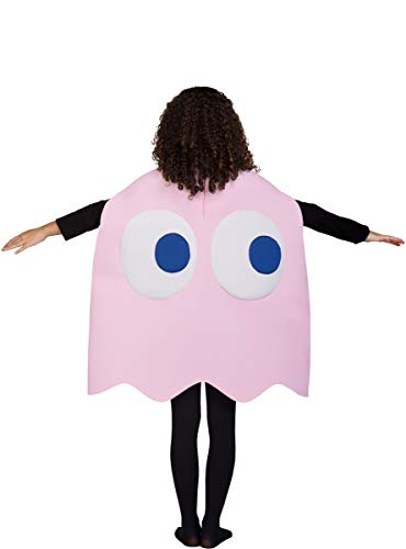 Funidelia | Disfraz de Fantasma Pac-Man Pinky Oficial para niño y niña Talla 4-10 años ▶ Comecocos, Videojuegos, Años 80, Arcade - Color: Rosa - Licencia: 100% Oficial