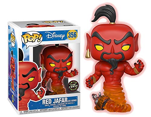 Funko Pop! Disney: Aladdin - Red Jafar como Genie Edición Limitada Chase Variant Vinyl Figure (Liado con Pop Box Protector Case)