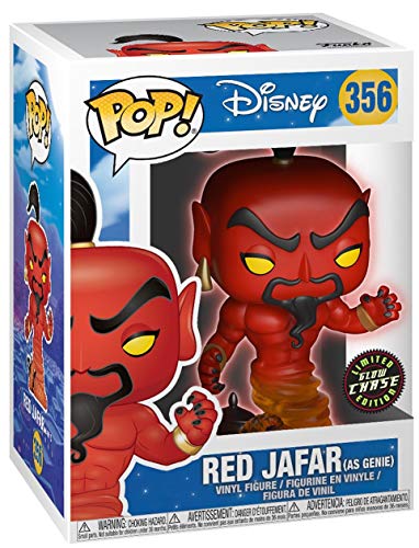 Funko Pop! Disney: Aladdin - Red Jafar como Genie Edición Limitada Chase Variant Vinyl Figure (Liado con Pop Box Protector Case)