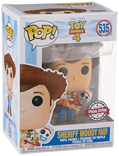 Funko Pop! Disney Pixar: Toy Story 4 – Woody and Forky – Figura realizada en Vinilo y de Unos 9 cm de Altura (Exclusivo Reino Unido)