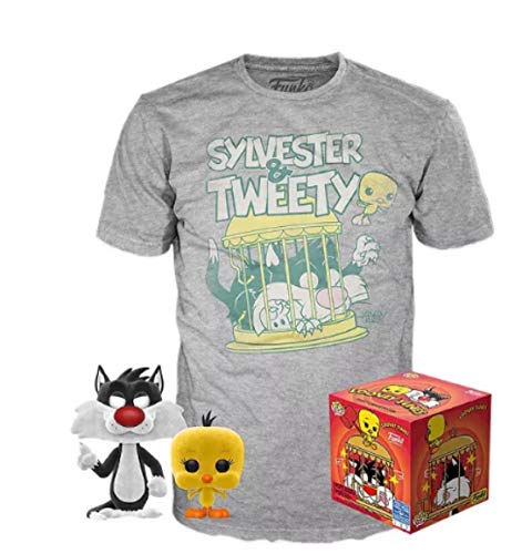 Funko pop looney tunes silvestre & piolin version terciopelo 50755 + camiseta talla m