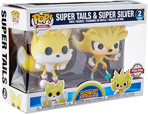 Funko Pop Sonic The Hedgehog - Super Tails & Super Silver 2 Pack (Exclusive)