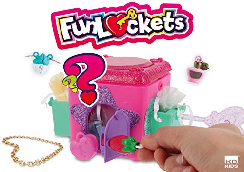 Funlockets - Caja de secretos, juego de escape para niña, sorpresas, joyas, modelo aleatorio (rosa, morado), 4 años