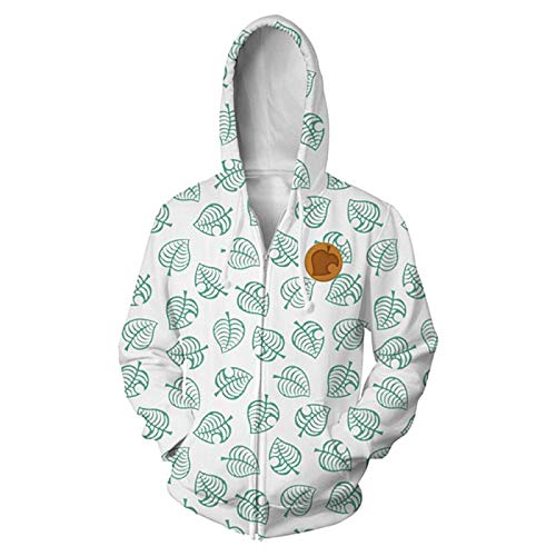 Game New Horizons - Sudadera unisex con capucha con impresión 3D para festivales de cosplay o regalo, Verde, 1, XXL