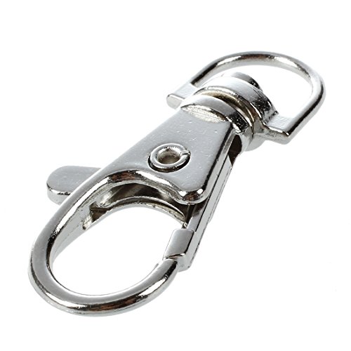 Ganchos para llaveros - SODIAL(R) 5pzs Ganchos 5/16 pulgadas del pivote del gatillo de agarre plata utilizados para llaveros, correas para perros pequenos, decoraciones colgadsa, y mas