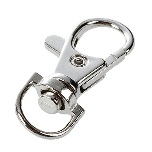 Ganchos para llaveros - SODIAL(R) 5pzs Ganchos 5/16 pulgadas del pivote del gatillo de agarre plata utilizados para llaveros, correas para perros pequenos, decoraciones colgadsa, y mas