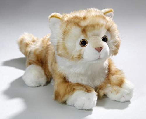 Gato Tumbado, Color marrón Claro, Rayas de Peluche, 20cm de Carl Dick GmbH 1308003