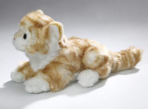 Gato Tumbado, Color marrón Claro, Rayas de Peluche, 20cm de Carl Dick GmbH 1308003