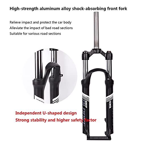 GLYIG Horquilla De Suspensión De Aleación De Magnesio para Bicicleta MTB De 26 Pulgadas, Horquilla Delantera De Dirección Recta, Ajuste De Rebote De Amortiguador De Bicicleta Ultraligero