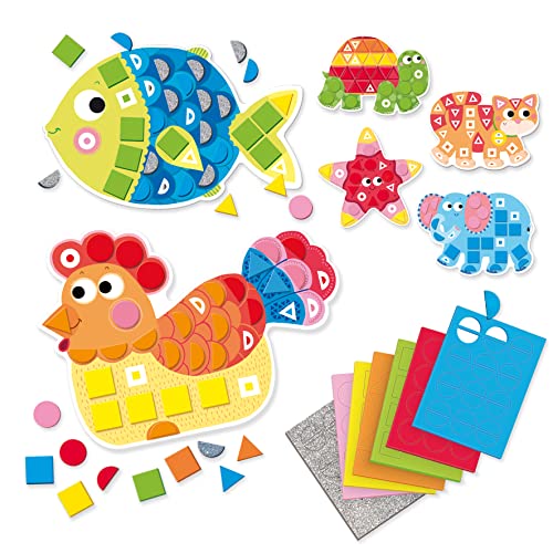 Goula - Animal Stickers Foam - Juego preescolar de manualidades a partir de 3 años