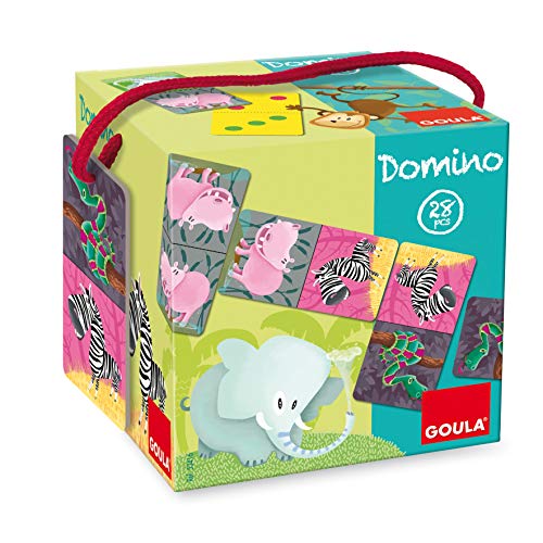 Goula DOMINO ANIMALES SELVA 28 PIEZAS, color surtido (Diset 53416)