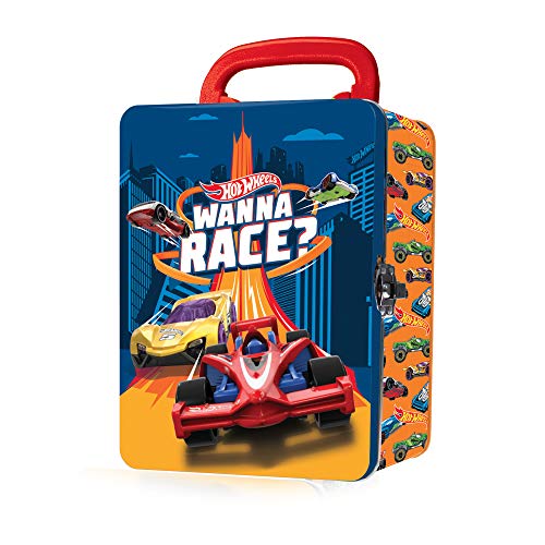 Grandi Giochi Hot Wheels-Maletín de Metal para Coche (X18 Cars) -Grandes Juegos (8005124006824)