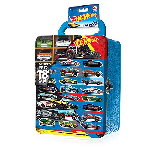 Grandi Giochi Hot Wheels-Maletín de Metal para Coche (X18 Cars) -Grandes Juegos (8005124006824)