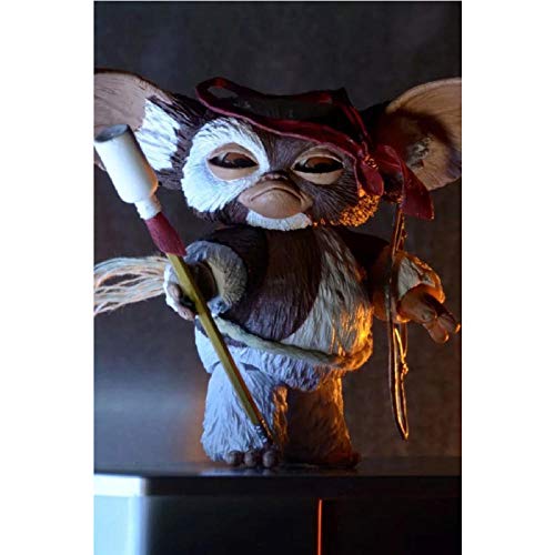 GSDGSD Figura de acción de Gremlins de la película NECA de 10 cm, Figura de acción de Escala 1/7 de Lujo con Bufanda de Navidad, Regalo de muñeca de Santa