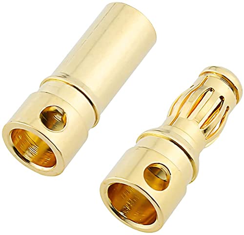 GTIWUNG 3.5mm RC Motor sin escobillas ESC Bañado en Oro Conector Banana Bala con Linea