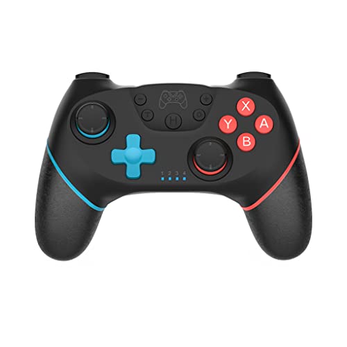 Guangcailun Controlador de Juegos Función Gamepad inalámbrica Bluetooth Compatible con Bluetooth 5.0 Accesorio de Joystick programable Recargable, Azul Izquierdo Rojo Rojo