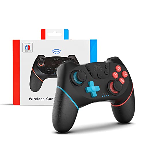 Guangcailun Controlador de Juegos Función Gamepad inalámbrica Bluetooth Compatible con Bluetooth 5.0 Accesorio de Joystick programable Recargable, Azul Izquierdo Rojo Rojo