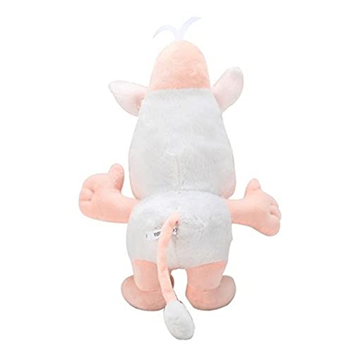 HDBCJGC 16/27/33 Cm Rusia Dibujos Animados Pequeño Cerdo Blanco De Peluche Mono Blanco Muñeco De Algodón Suave Figuras De Acción Juguetes Cooper Booba Buba Juguetes De Peluche