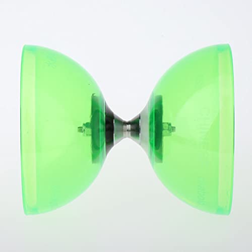 Hellery 3 Rodamientos Diabolo Malabares Juguete Giratorio con Palos Kit de Cuerda Regalo para Niños 12cm - Verde, 12cm