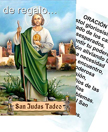 Heraldys.- Figura San Pancracio en Resina Pintada a Mano 12 cms. + Estampa de Regalo. También de Regalo estampas de San Expedito, San Judas Tadeo y San Miguel.