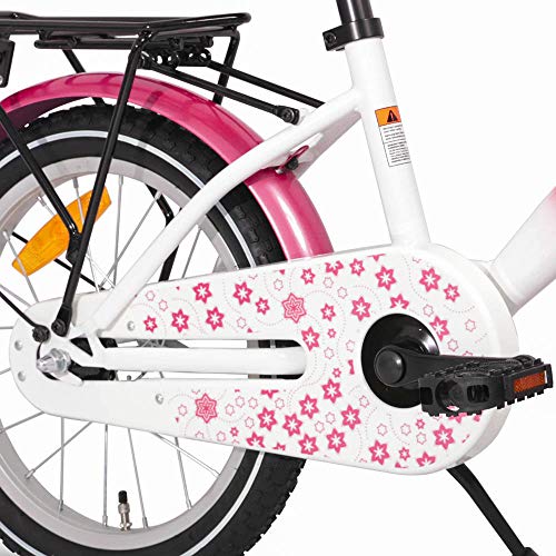 Hiland Bicicleta infantil para niñas a partir de 4 años de edad Space Shuttle bicicleta de 16 pulgadas, color rosa