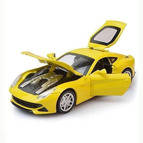 HLDC para Ferrari para Berlinetta F12 Modelo Coche Deportivo Escala 1:32 Aleación Modelo Coche Fundido Presión Juguetes Niños Coche (Color : Black No with Base)