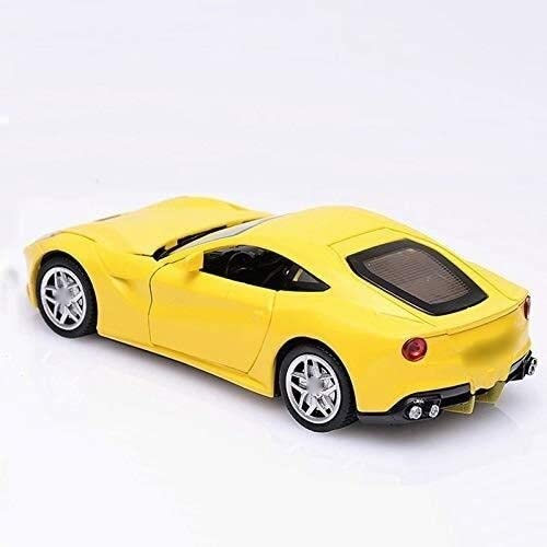 HLDC para Ferrari para Berlinetta F12 Modelo Coche Deportivo Escala 1:32 Aleación Modelo Coche Fundido Presión Juguetes Niños Coche (Color : Black No with Base)