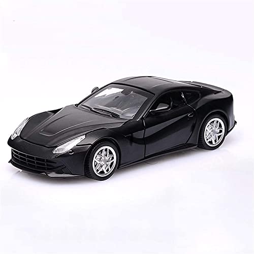 HLDC para Ferrari para Berlinetta F12 Modelo Coche Deportivo Escala 1:32 Aleación Modelo Coche Fundido Presión Juguetes Niños Coche (Color : Black No with Base)