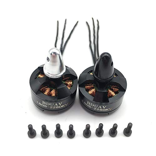 HongYi 1pcs 1806 2280KV sentido horario CW CCW de motor sin escobillas Mini Motor Multi-rotor for 250 Across FPV 260 RC Quadcopter Aircraft Accesorios avión no tripulado ( Color : 1pcs ccw )