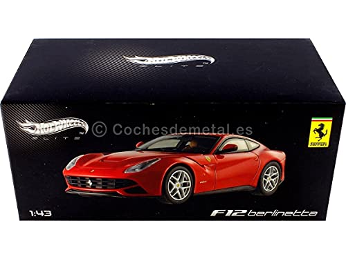 Hot Wheels 2012 Ferrari F12 Berlinetta Rojo 1:43 Elite X5499