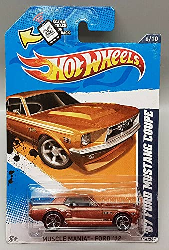 Hot Wheels Premium '67 Ford Mustang Coupe – Muscle Mania – Ford 6/10 – V5419 – Tarjeta larga 2012