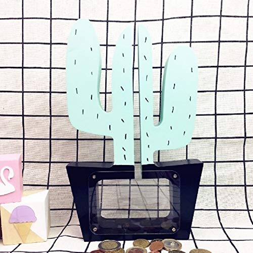 Hucha Madera Cactus Hucha Inicio niños Tienda de Ropa Decorativo fotografía apoya