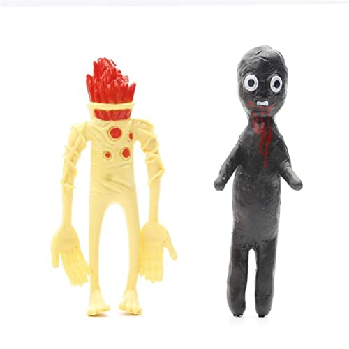 HUYWJ Juego de figuras de muñeca de dibujos animados, figuras de animales de dibujos animados, modelo de terror para niños, regalo de cumpleaños de niños, decoraciones de cosplay monstruo (16 piezas)