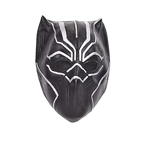 I3C Black Panther Máscara de Látex, Disfraz para Halloween, Fiestas Temáticas, Cosplay, Máscara de Horror Unisex para hombres mujeres y fan de Pantera Negra