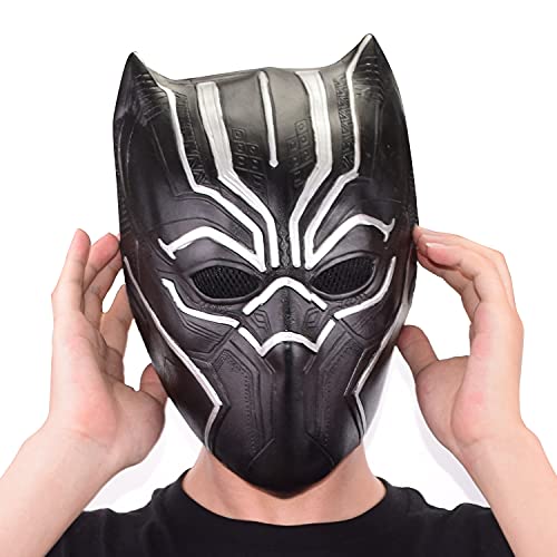 I3C Black Panther Máscara de Látex, Disfraz para Halloween, Fiestas Temáticas, Cosplay, Máscara de Horror Unisex para hombres mujeres y fan de Pantera Negra