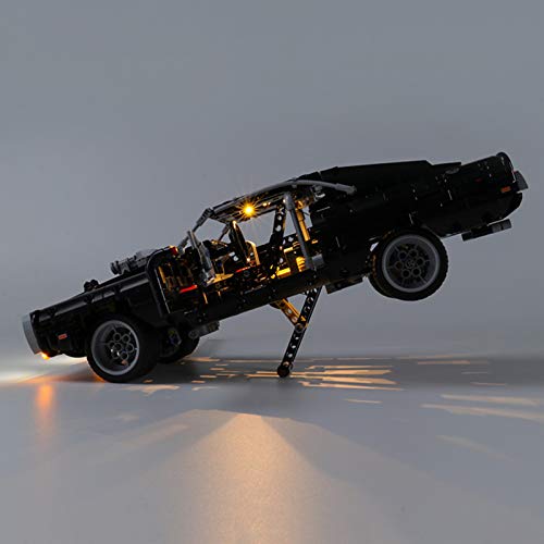 icuanuty Kit de Iluminación LED para Lego 42111, Kit de Luces Compatible con Lego Technic Fast and Furious Dom's Dodge Charger (No Incluye Modelo Lego)