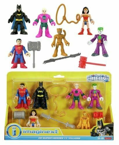 Imaginext DC Super Friends Super Heroes VS Villains 6 x juego de figuras, Batman New