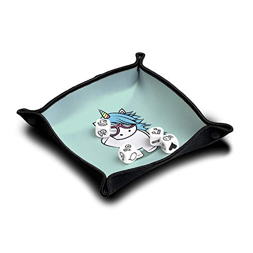 Immersion 335_2020C - Platos de Dados de Neopreno para Dados y Juegos de Mesa, diseño de Unicornio pequeño