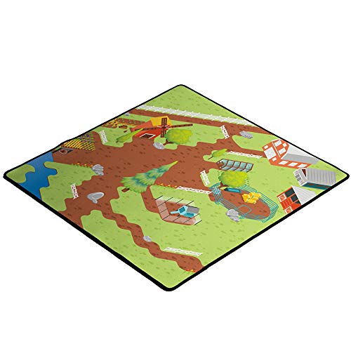 Immersion Tapis Kids – Alfombra de juego para niños – Universo de la granja 76 x 76 cm – Alta calidad de deslizamiento – Antideslizante