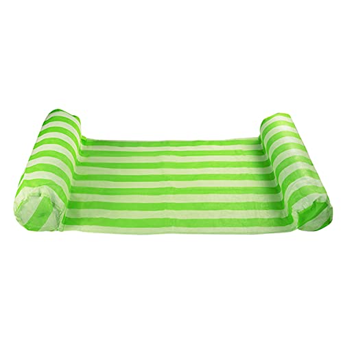 IPOUJ Verano Plegable Flotador Hamaca Hamaca Inflable Cama sillón Piscina Playa colchón de Aire Deporte de Agua con inflador Green